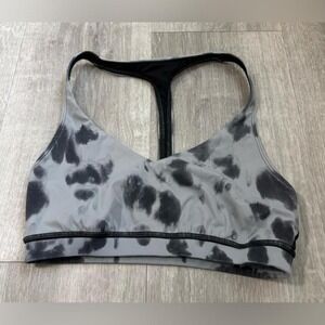 Lululemon Flow Y Bra *Nulu Black Gray Size 6